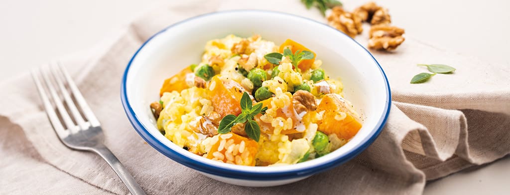 Creamy-pumpkin-risotto-with-The-Laughing-Cow