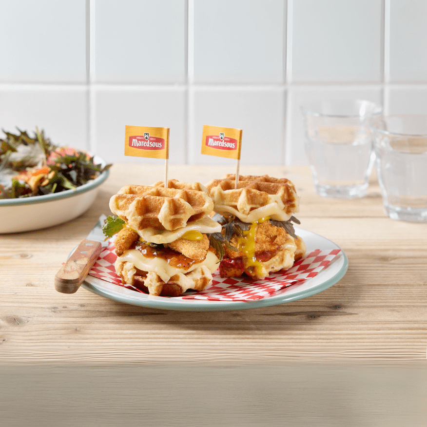Wafel burger