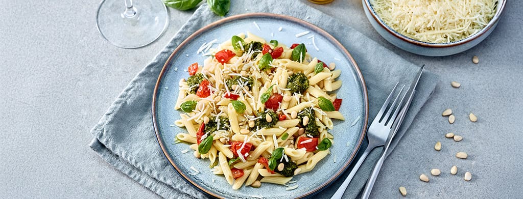 Penne met pesto